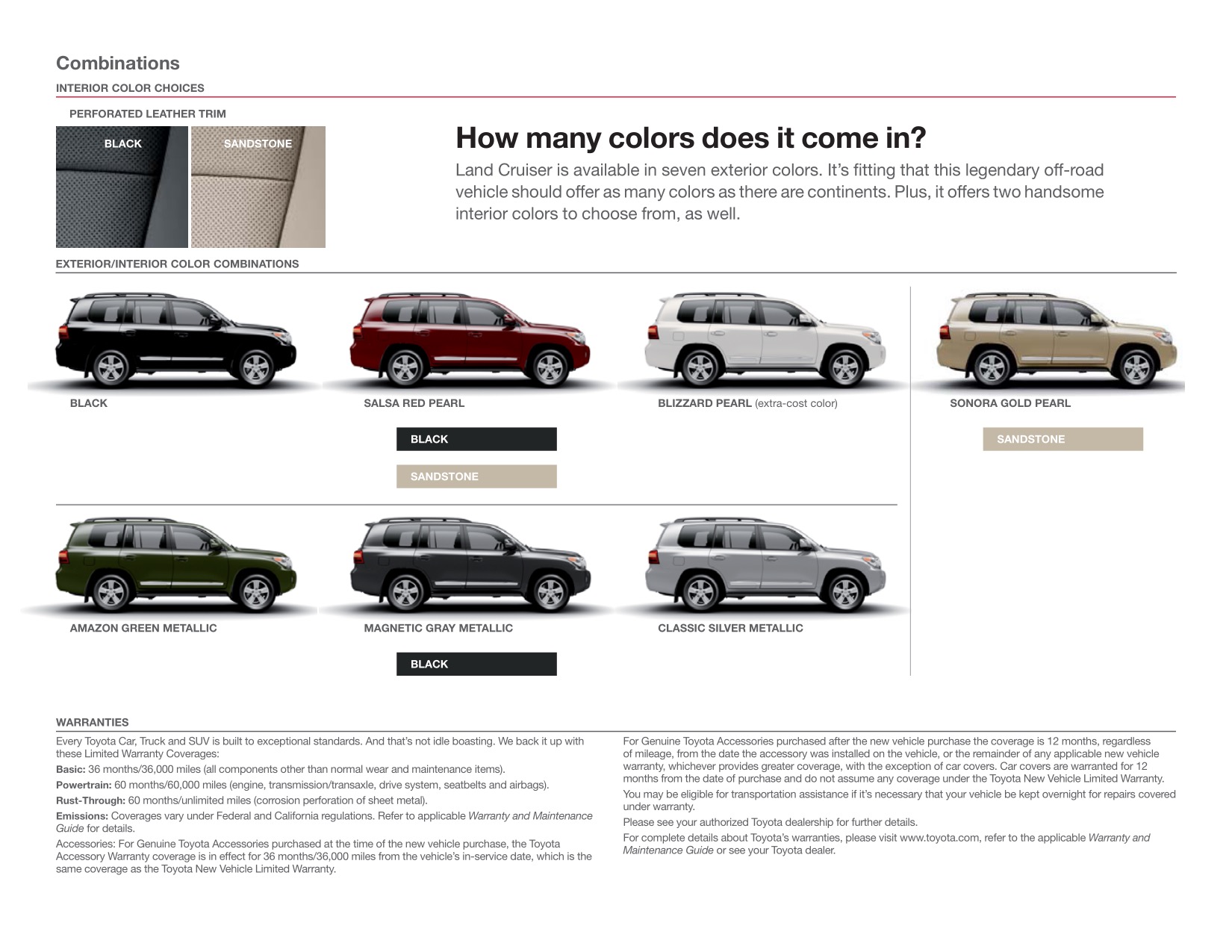2014 Toyota Land Cruiser Brochure Page 13